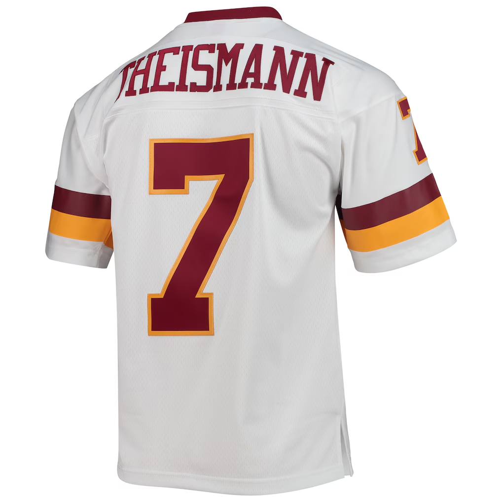 Yuxns W.Commanders #7 Joe Theismann Mitchell & Ness White Legacy Replica Puhic Stitched Jerseys