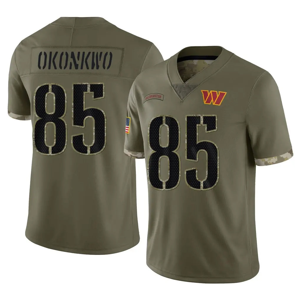 Yuxns W.Commanders #85 Chig Okonkwo Player Olive Salute To Service Limited Home Game Stitched Jerseys