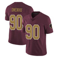 Yuxns W.Commanders #90 Charles Omenihu Player Burgundy Alternate Vapor Untouchable Home Game Stitched Jerseys