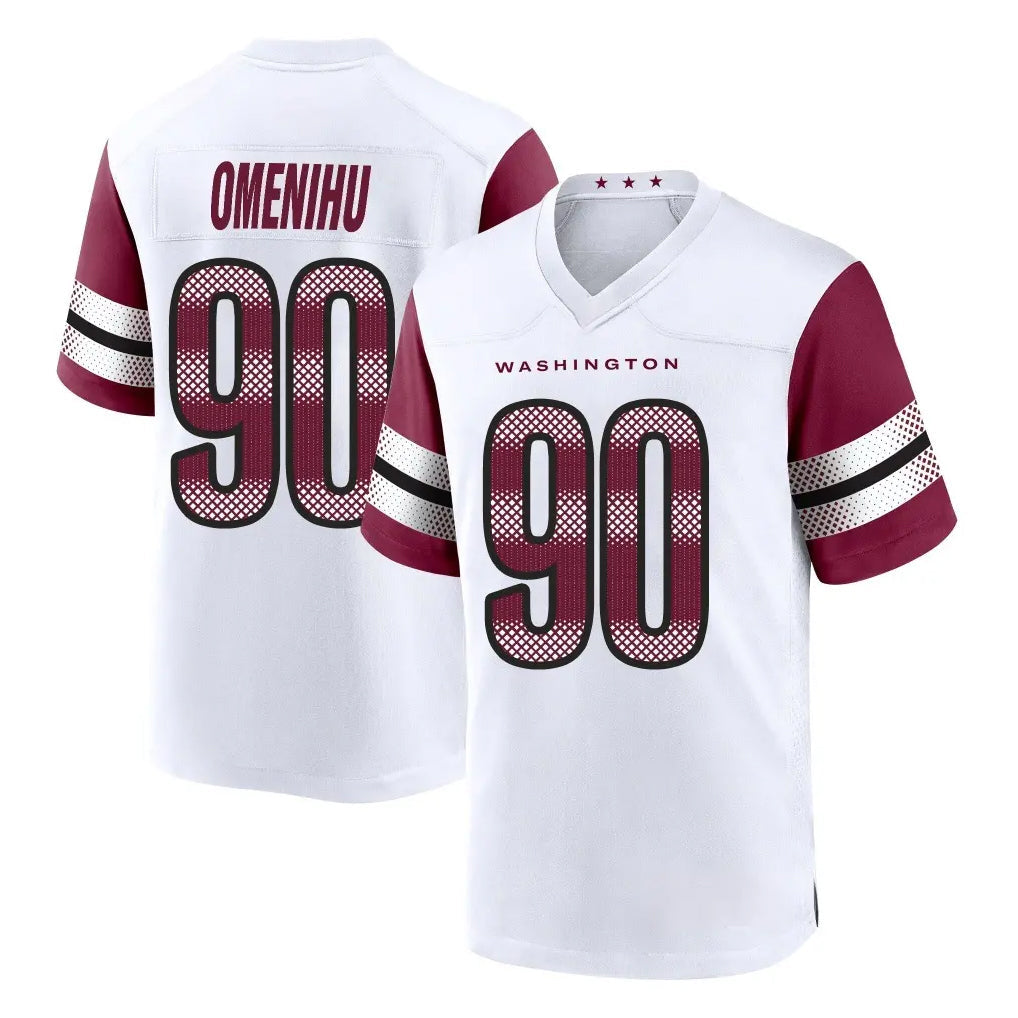 Yuxns W.Commanders #90 Charles Omenihu Player White Game Home Stitched Jerseys