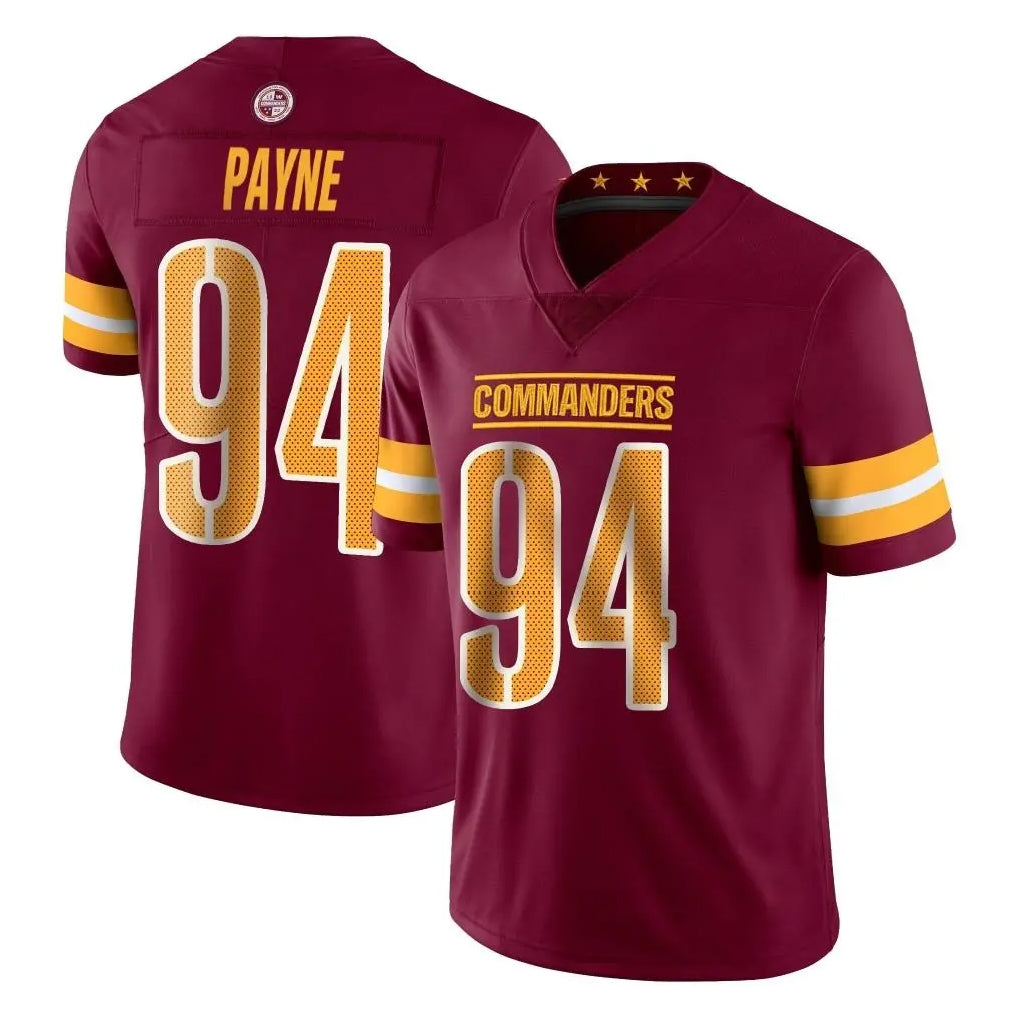 Yuxns W.Commanders #94 Daron Payne Player Burgundy Limited Vapor Home Game Stitched Jerseys
