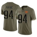Yuxns W.Commanders #94 Daron Payne Player Olive Salute To Service Limited Home Game Stitched Jerseys