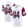 Yuxns W.Commanders #94 Daron Payne Player White Game Home Stitched Jerseys