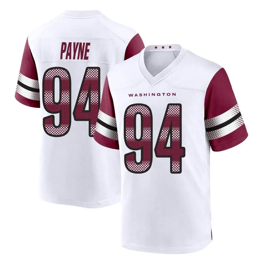 Yuxns W.Commanders #94 Daron Payne Player White Game Home Stitched Jerseys