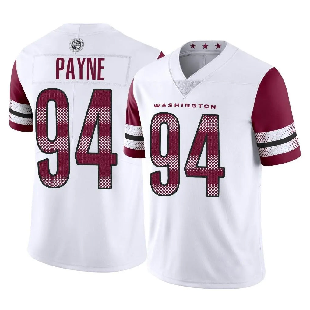 Yuxns W.Commanders #94 Daron Payne Player White Limited Vapor Home Game Stitched Jerseys