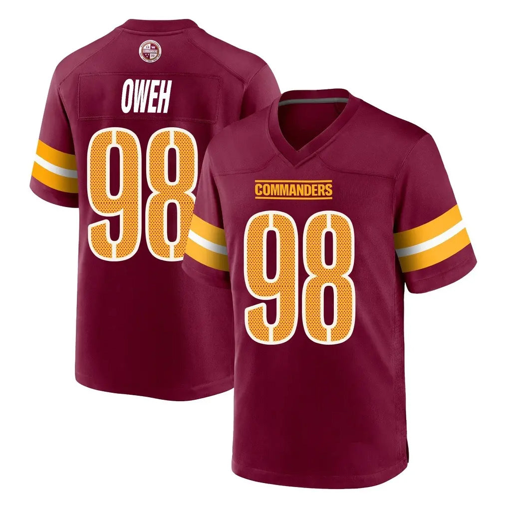 Yuxns W.Commanders #98 Odafe Oweh Player Burgundy Home Game Stitched Jerseys