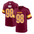 Yuxns W.Commanders #98 Odafe Oweh Player Burgundy Home Game Stitched Jerseys