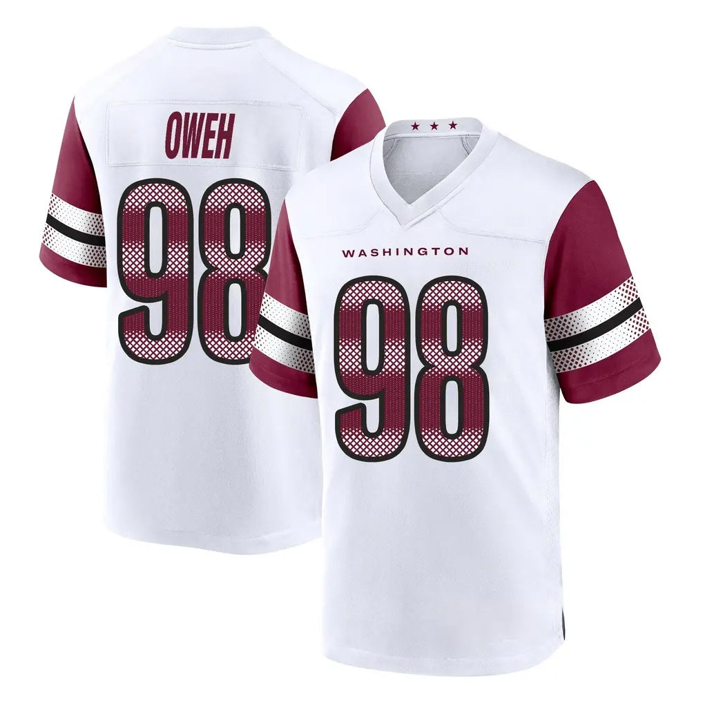 Yuxns W.Commanders #98 Odafe Oweh Player White Game Home Stitched Jerseys