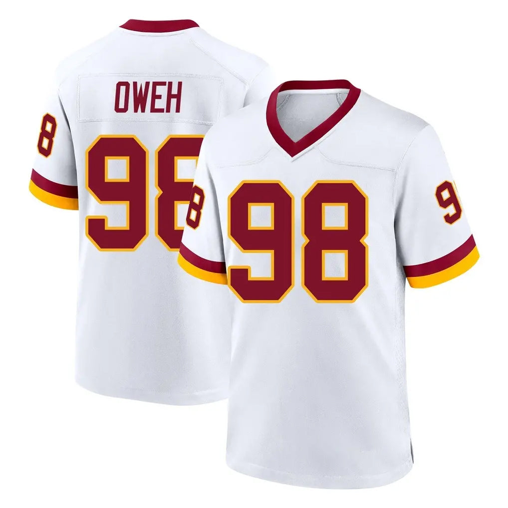 Yuxns W.Commanders #98 Odafe Oweh Player White Home Game Stitched Jerseys