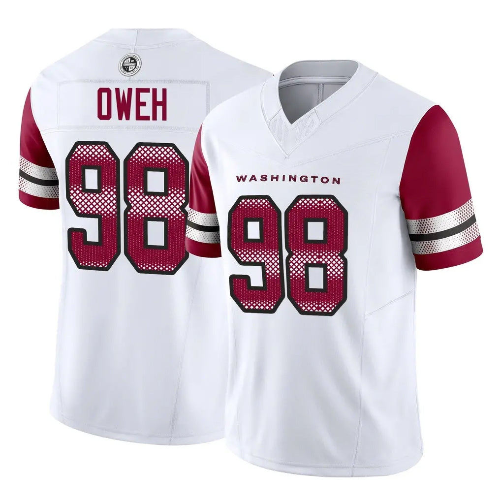 Yuxns W.Commanders #98 Odafe Oweh Player White Vapor F.U.S.E. Limited Home Game Stitched Jerseys