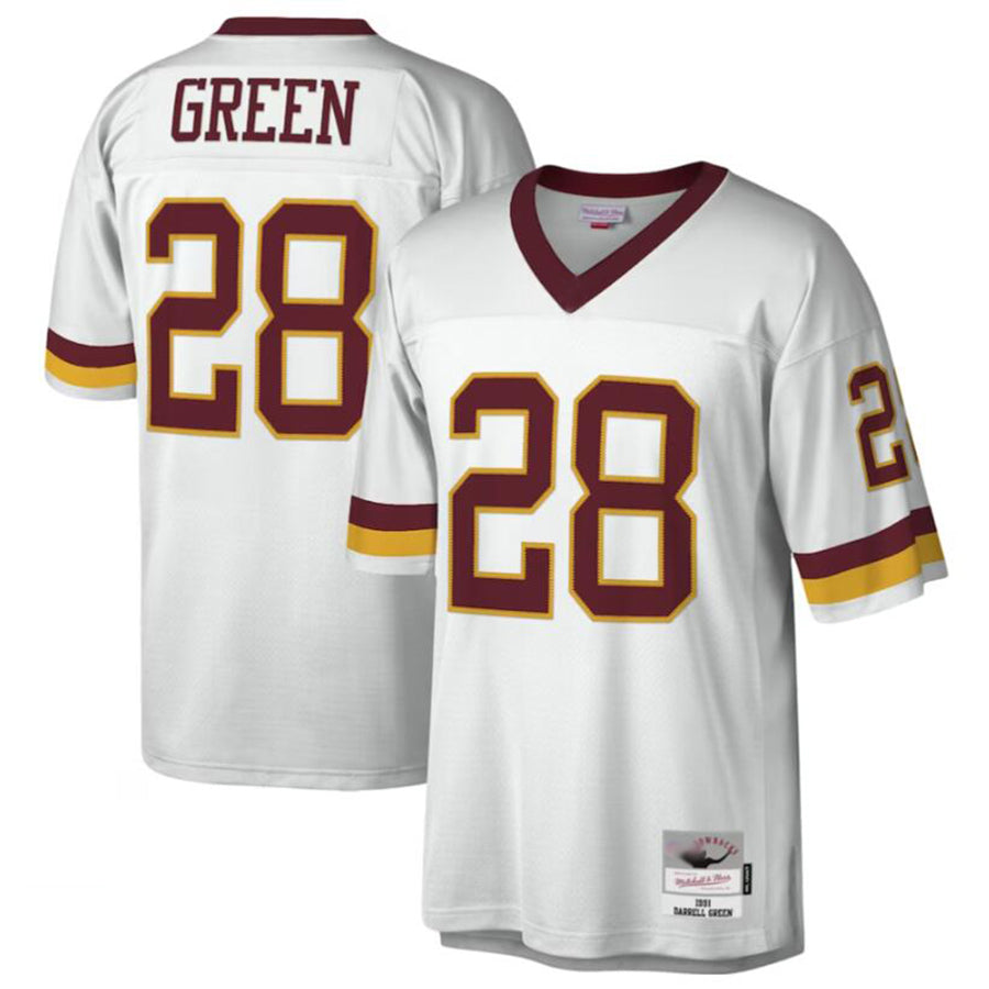 Yuxns W.Commanders #28 Darrell Green Mitchell & Ness White Legacy Replica Jersey Stitched Jerseys